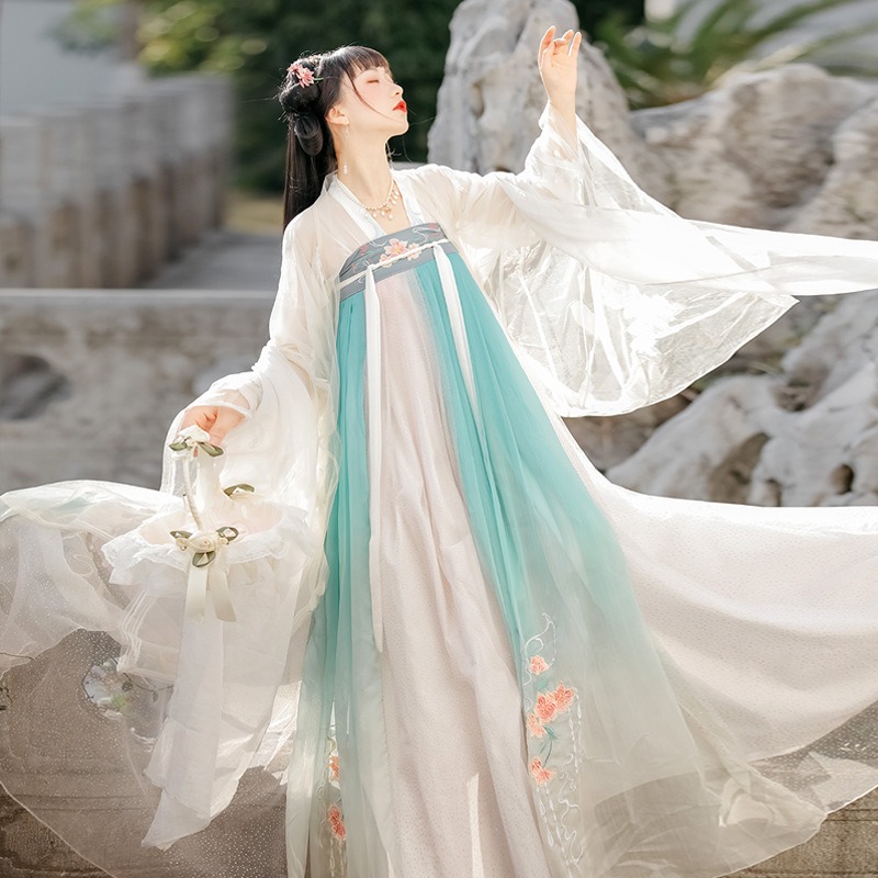 Fairy hanfu Tang dynasty princess dress for Women female chest Ru posed dust flowing skirt wide sleeve 6 m students daily costume