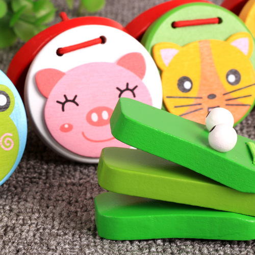 Manufacturer Wholesale Wood Percussion Xiangban Educational Toddler Toys 3-7 Years Old Cartoon Orff Children's Music Instrument Music Toy