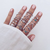 Ring, turquoise set, European style