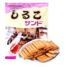 日本進口松永北海道紅豆多層夾心餅干230g曲奇休閑網紅零食小包裝