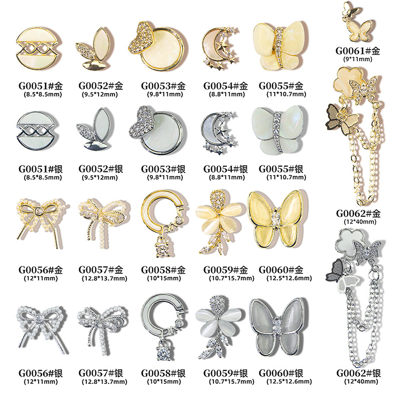 Nueva joyería de mariposa roja en línea fritillary nail ZIRCON tridimensional oro Opal Shell borla colgante metal diamante