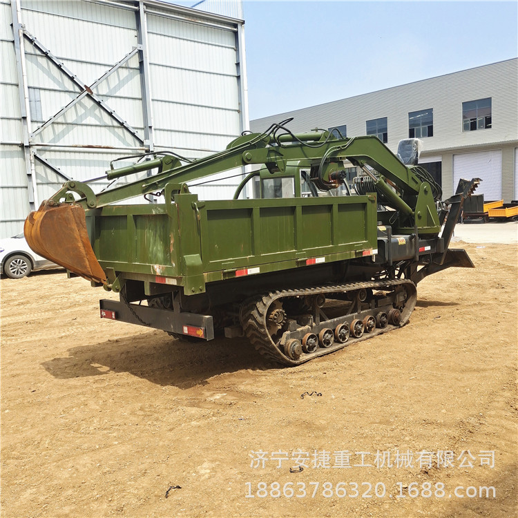 后桥式履带随车挖 360°旋转履带随车挖 自动后卸 安捷供应