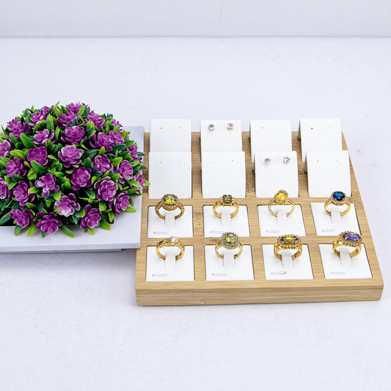 竹木系列饰品展示架批发 戒指耳钉饰品架