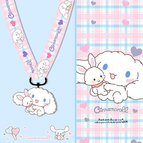Couple cartoon pendant lanyard princess prince mobile phone lanyard personalized hanging neck rope pendant key chain anti-lost