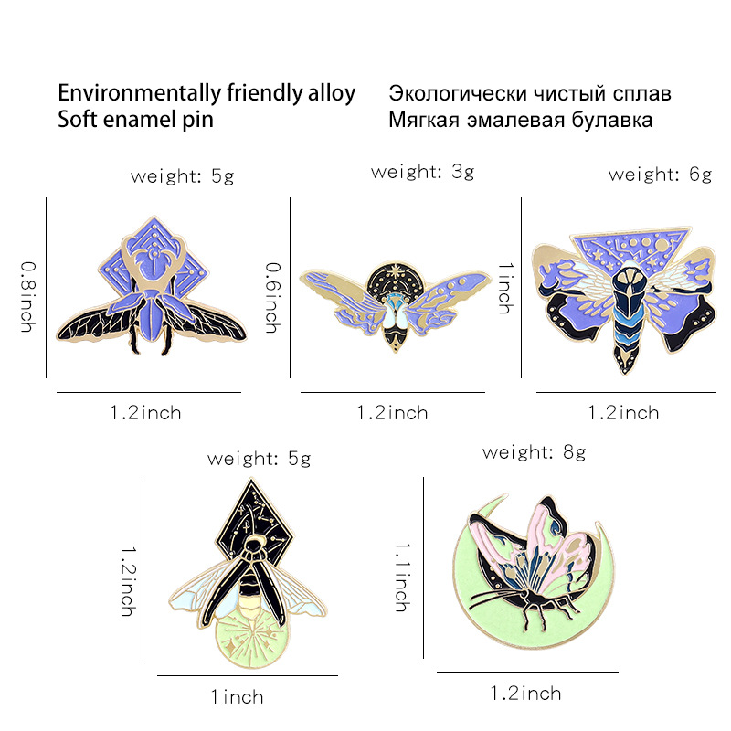 Estilo De Dibujos Animados Insecto Aleación Barniz De Estufa Broches display picture 1