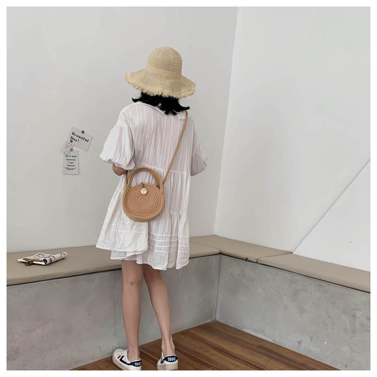 Hand-woven Bag Summer New Women's Bag Wholesale Shoulder Messenger Bag Portable Small Bag Holiday Straw Bag display picture 10