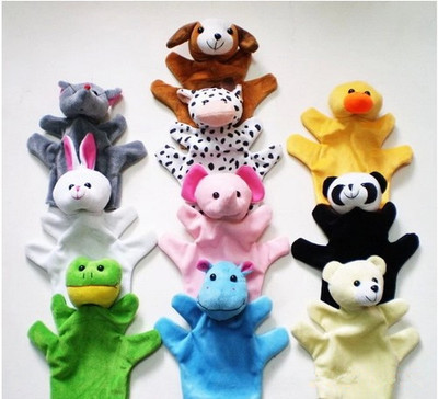 Plush Toys children role perform Storytelling animal Puppet glove doll 12 Zodiac