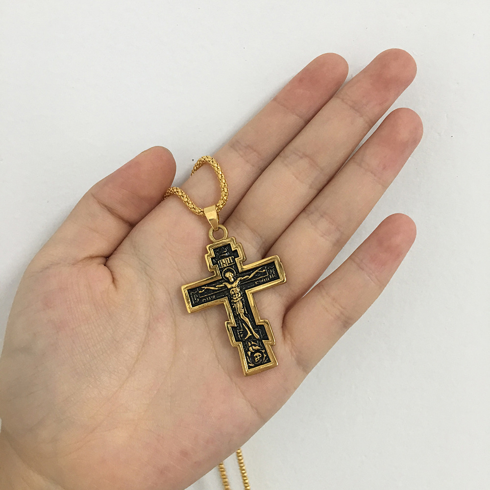Cross Jesus Pendant Necklace