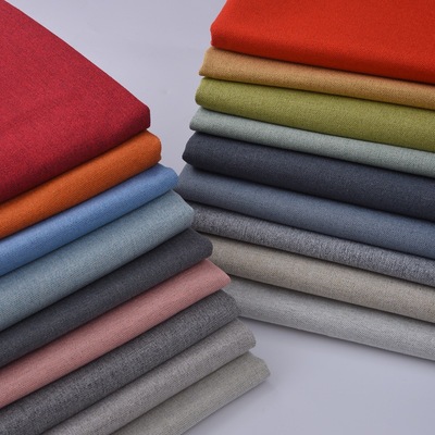 现货加厚沙发布料 亚麻面料 帆布 仿麻布背景抱枕工程布 厂家批发|ms