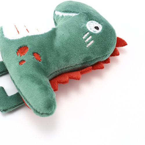 Dinosaur crocodile cotton-filled cartoon plush brooch Japanese cute children's hairpin accessories computer embroidery clothing accessories