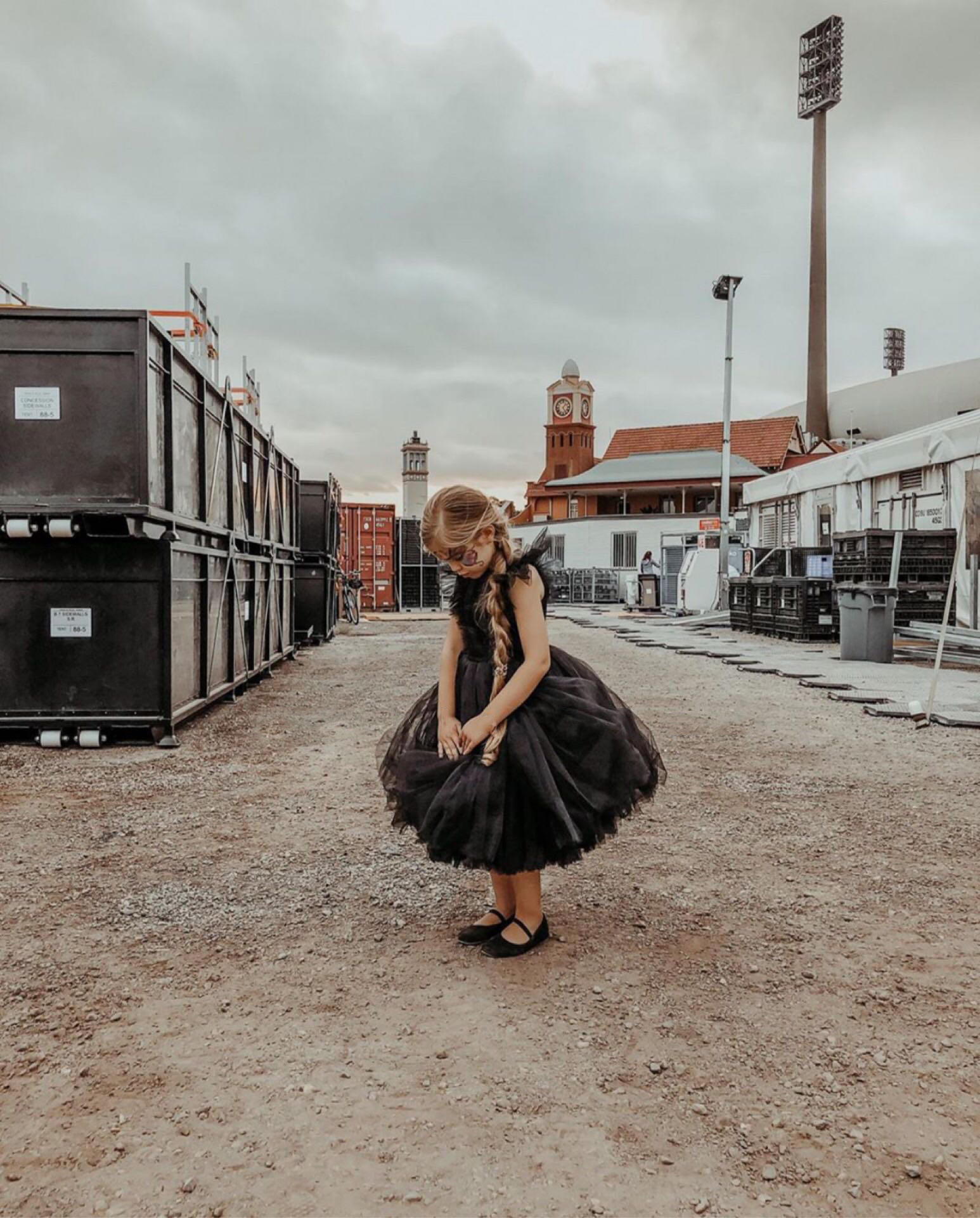 Princess Solid Color Patchwork Cotton Girls Dresses display picture 4