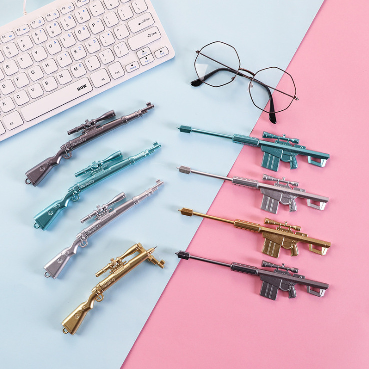 Creative Personality 98k Eating Chicken Gel Pen Student Toy Weapon Pen Holiday Prize Gift Black Signature Pen
