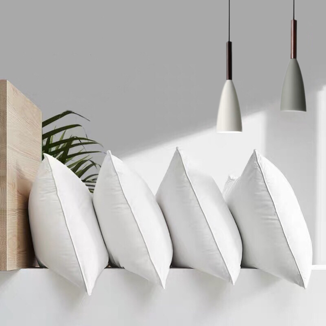 厂家批发五星级酒店棉防羽布慢回弹柔软枕头 羽丝绒枕芯|ru