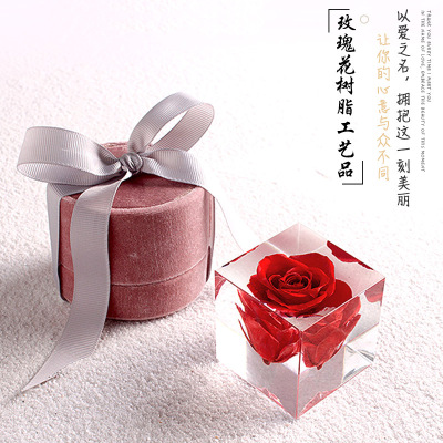 A birthday present rose girl student originality high-grade ins girl student gift Resin ornaments gift