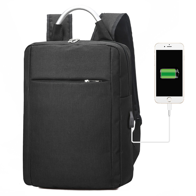 Computer Backpack USB Commuting Simple Business Leisure Backpack Wearable Rechargeable Business Travel Bag