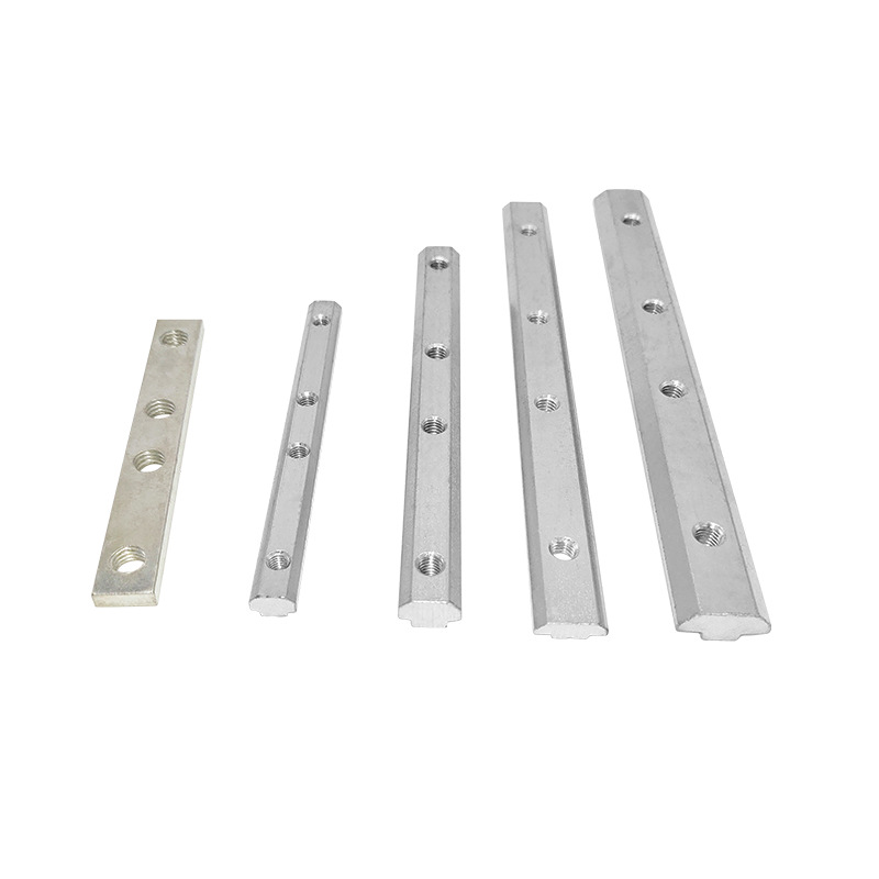 厂家批发 冷拉钢板 镀锌一字连接件 镀镍40型 型材直槽连接对接条