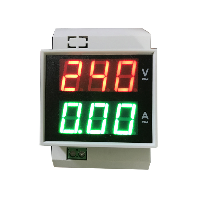 厂家直销导轨数显表电流电压组合表300V 450V内置100A互感器|ru