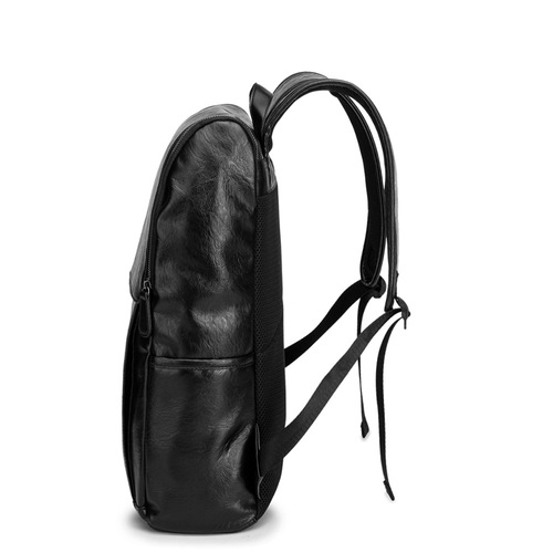 Korean version men's PU backpack, men's leather trendy junior high school student school bag, casual travel bag, fashion backpack, drop shipping