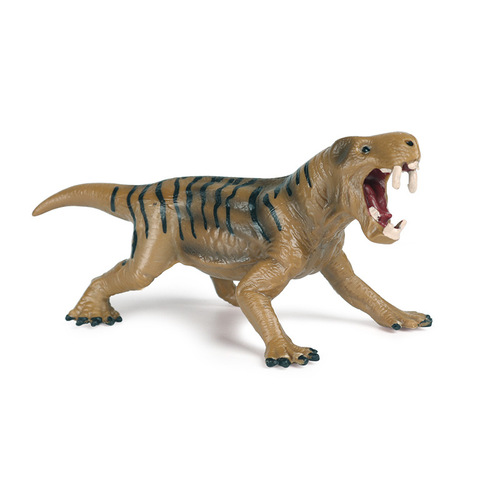 Simulated wild animal model children's toys plastic ornaments Ice Age dire tooth beast wolf lizard beast saber tooth tiger