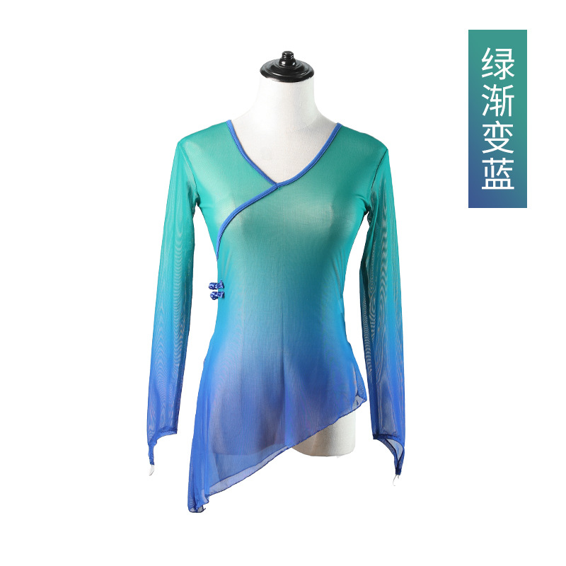 Chino clásico práctica ropa gasa Ropa Étnica danza cuerpo rima superior ballet danza maestra cuerpo Yoga malla verano