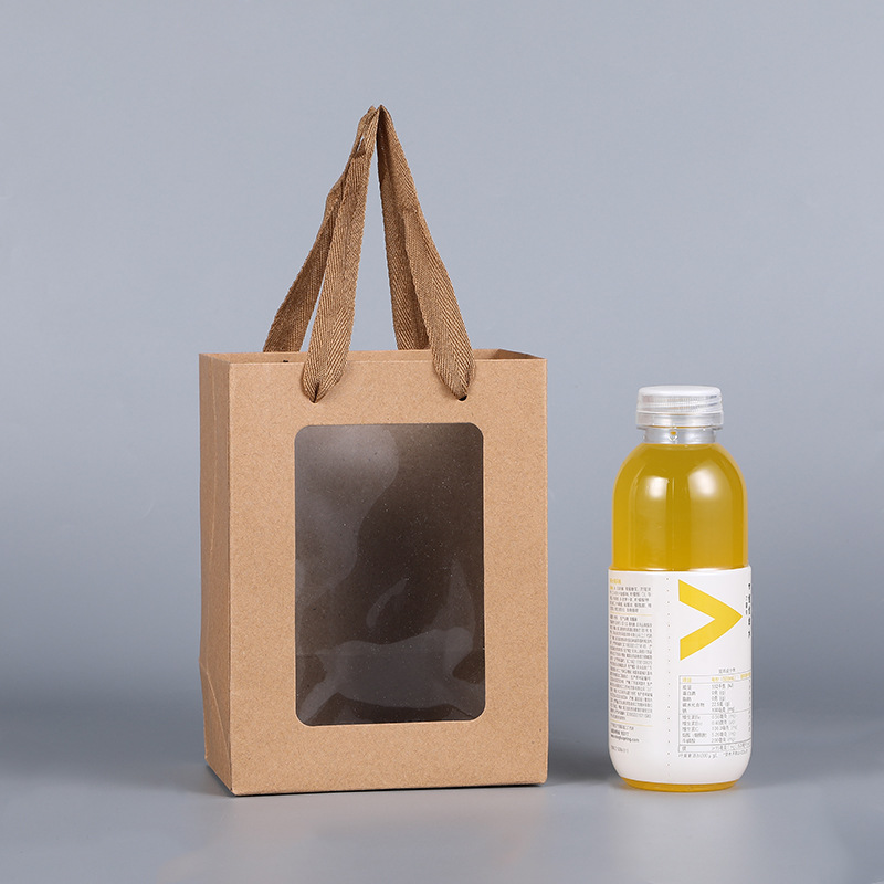 En stock bolso de regalo al por mayor simple de madera de papel Kraft regalo juguete necesidades diarias bolsa de embalaje bolsa de regalo