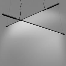 北欧极简餐厅吊灯创意几何一字长形线条灯个性设计师酒吧吧台灯具