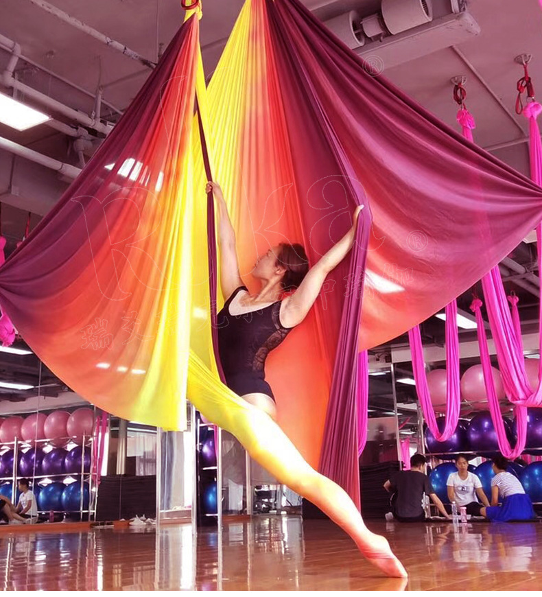 Air yoga Hammock household Yoga High altitude Stretch band rope major Hanging Training zone indoor Yoga