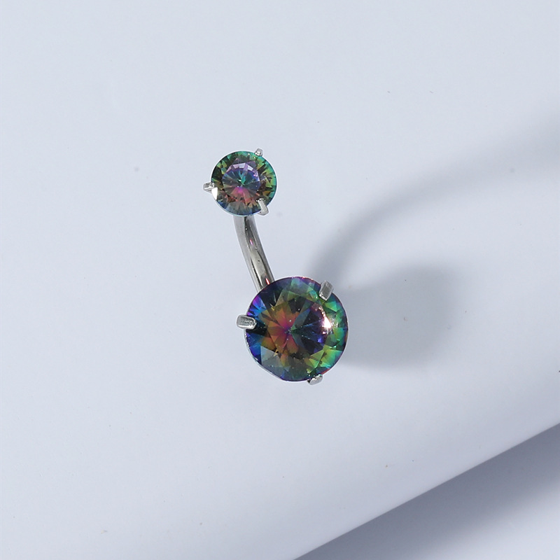 Trois Boules De Griffes Exquise Couleur Zircon Anneau De Nombril Nombril Ongle Nombril Nombril display picture 1