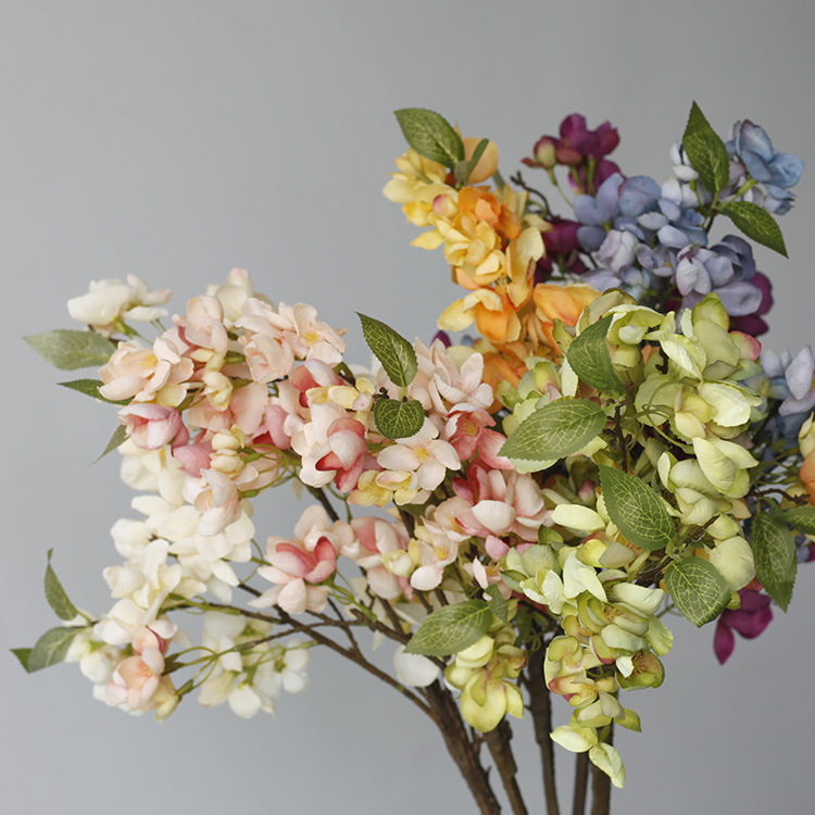 flores artificiales, flores falsas, flores de seda, pinturas al óleo retro, lirio de los valles, arte floral decorativo, paisajismo para bodas en el hogar_voghion.com
