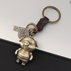 Retro robot, bronze keychain, hat, pendant, Birthday gift, wholesale