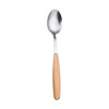 Stainless steel Japanese -style wooden handle spoon tableware series water fruit fork, pork, cowkin dining sword fork, chopsticks fixed logo