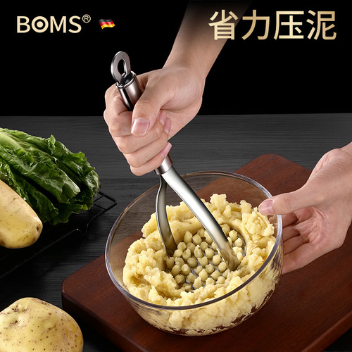 304 stainless steel potato masher household manual multi-functional baby food supplement fruit juice press potato press