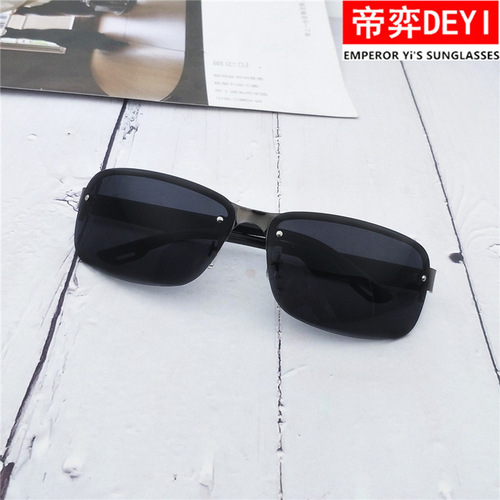 New men's sunglasses wholesale square single bridge half frame sunglasses sunglasses metal fashion eyes