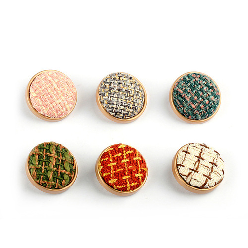 New style tweed woven metal buttons, small fragrant style coats, skirts, fashion buttons, coats, bags, tweed accessories