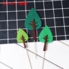 New forest series small tree cake account plug -in baking party decorative birthday cake plug plug -in plug -in