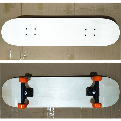 customized Skate Two-sided blank Plate surface 7 China Maple Wood color Light board Board surface DIY Hand drawn decorate Skate