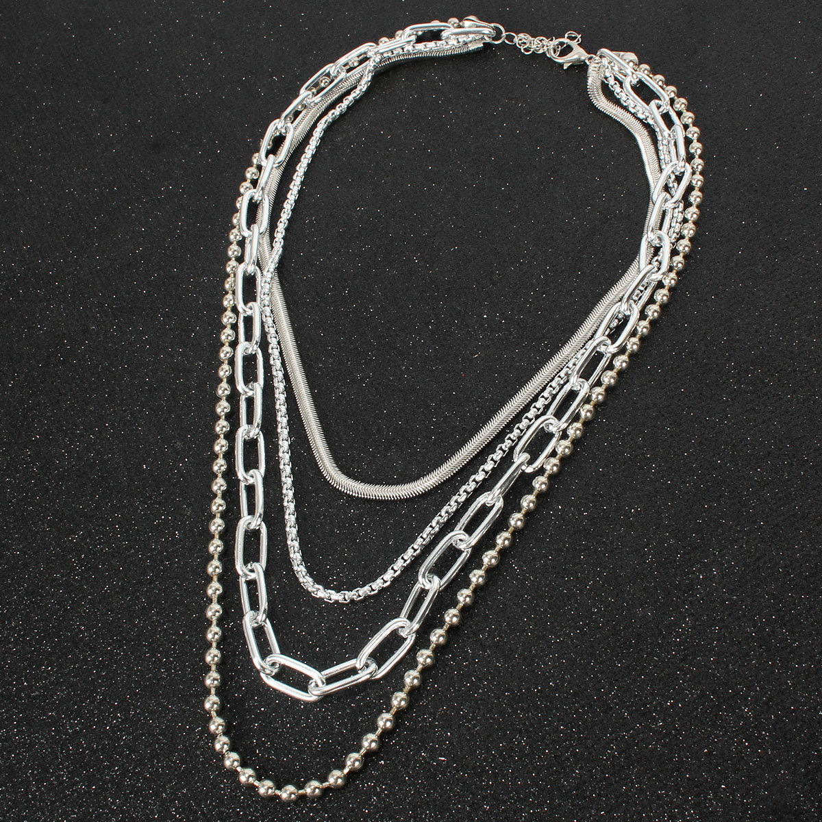 Fashion Metal Necklace Wholesale Nihaojewelry Multi-layer Chain Clavicle Chain Necklace Women display picture 6