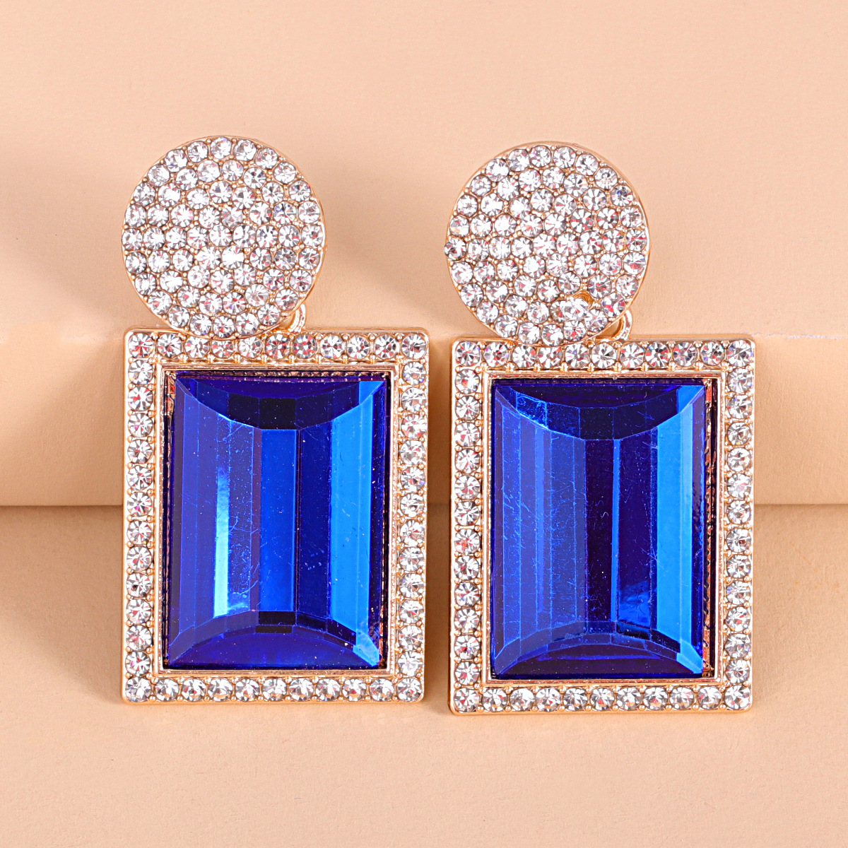 Boucles D&#39;oreilles En Cristal Strass display picture 3