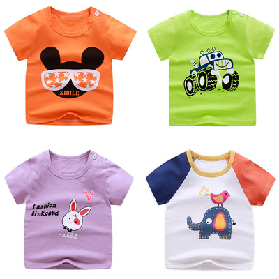 夏季 新款童装儿童t恤宝宝半袖宝宝上衣男童短袖女韩版潮厂家批发|ms