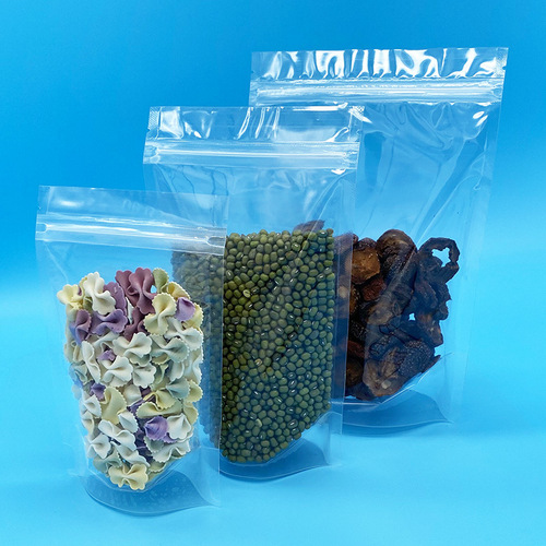 Manufacturer transparent self-standing bag frosted ziplock bag supermarket nut food packaging bag flower tea seal bag universal packaging