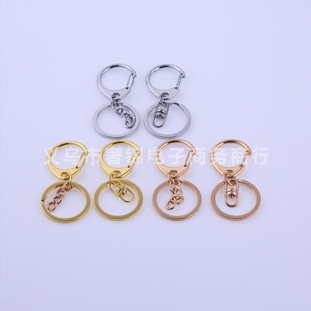 厂家直供锌合金钥匙扣 定制钥匙扣大D三件套 钥匙圈批发|ru