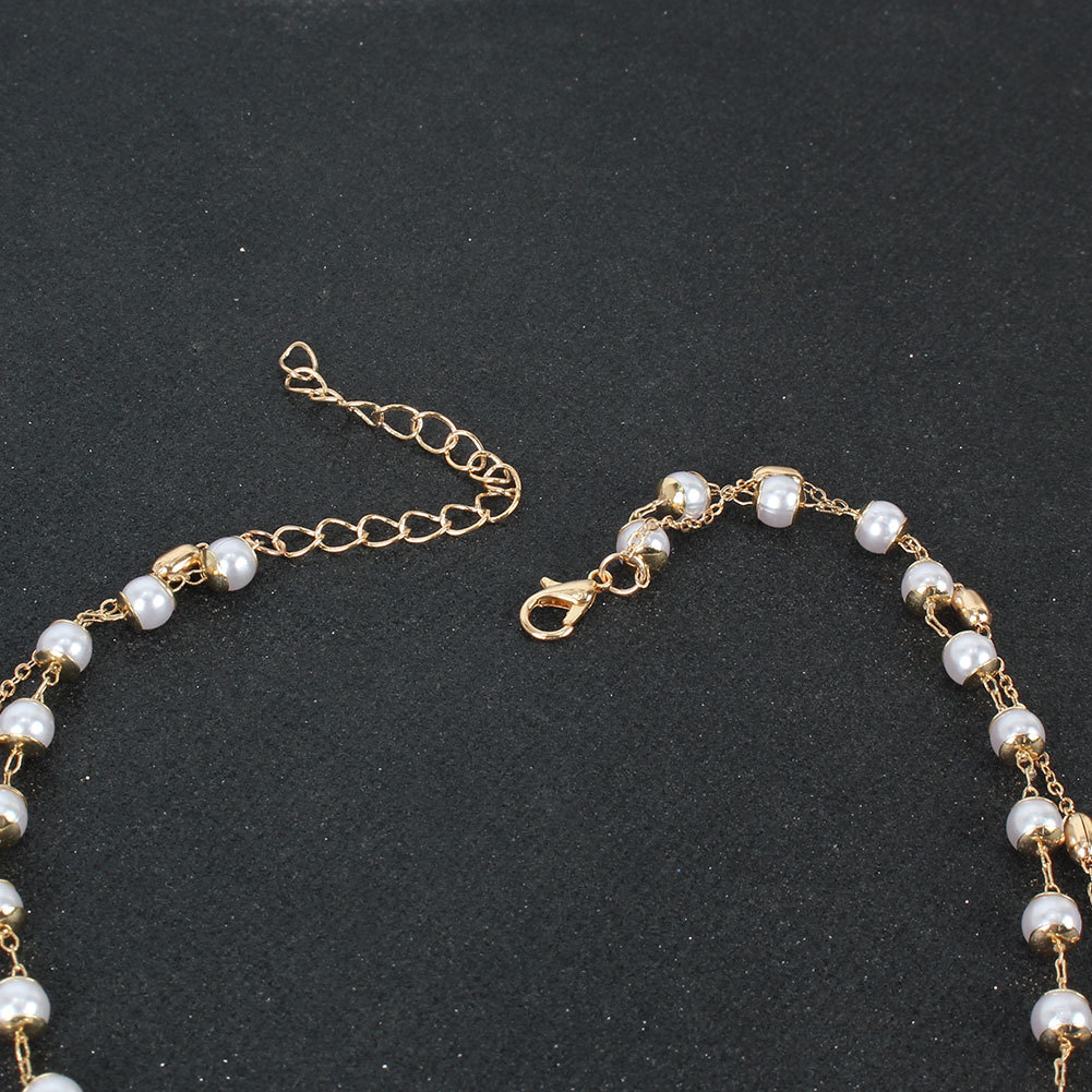 Simple Retro Geometric Alloy Pearl Necklace display picture 3