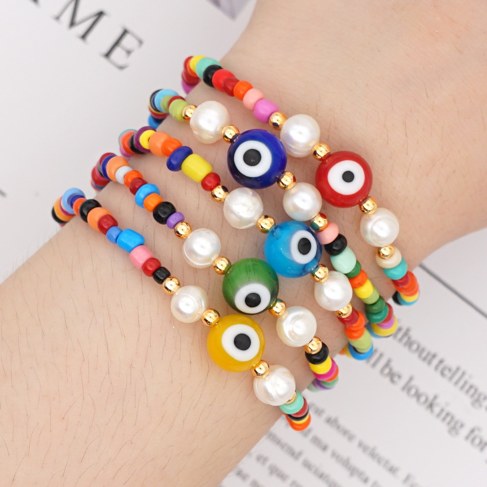 Simple Color Rice Beads Fashion Ethnic Style Natural Freshwater Pearl Handmade Bracelet For Women display picture 16