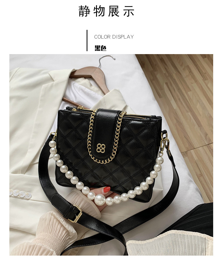 Rhombus Fashion Pearl Single Shoulder Bag display picture 5