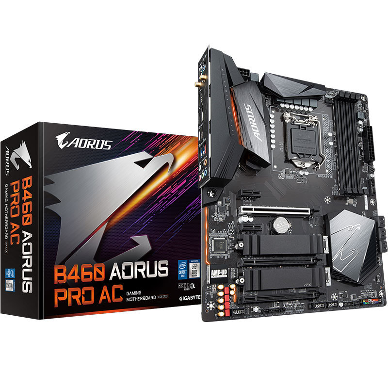 技嘉 B460 AORUS PRO AC 台式电脑电竞主板十代LGA1200针 ATX大板|ru