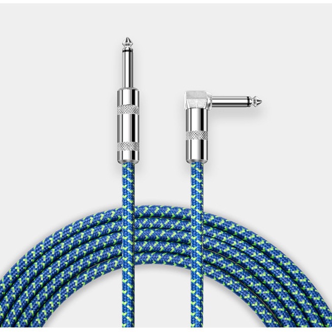 吉他线黑红网吉他连接线直对弯贝斯电吉他降噪线乐器连接线音箱