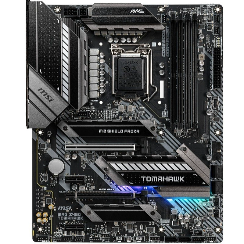 Micro-Star Z490 Tomahawk, материнская плата Tomahawk с двухпортовой сетью, поддержка 10-го поколения процессоров, сокет 1200