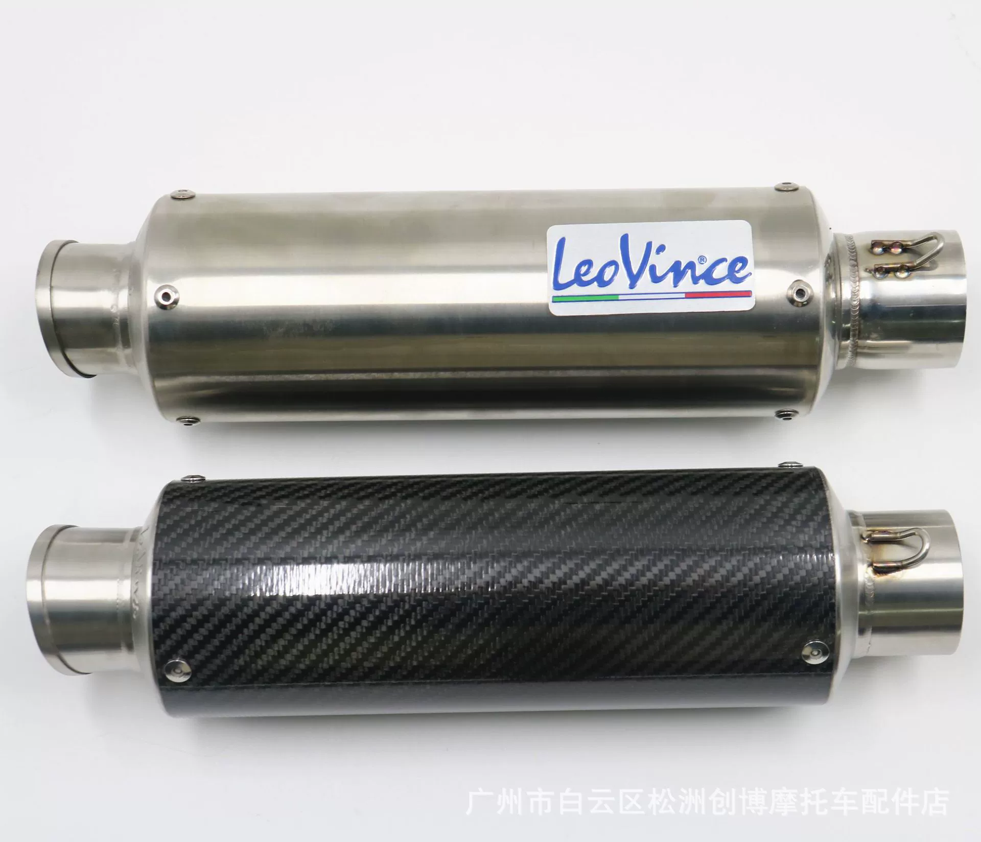 Новая заводская прямые продажи Leovince 89*245 труба из нержавеющей стали углеродного волокна серебристая модифицированная мото Exhaust