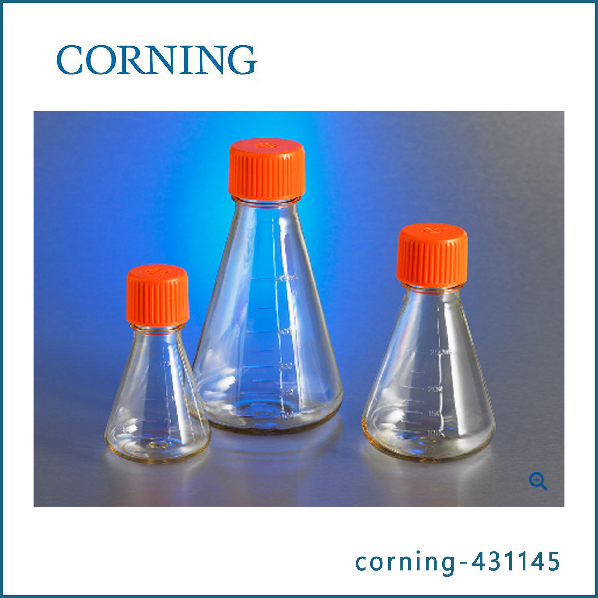 康宁  Corning 431145 500ml三角培养瓶, 43mm颈瓶直径,透气盖,PC