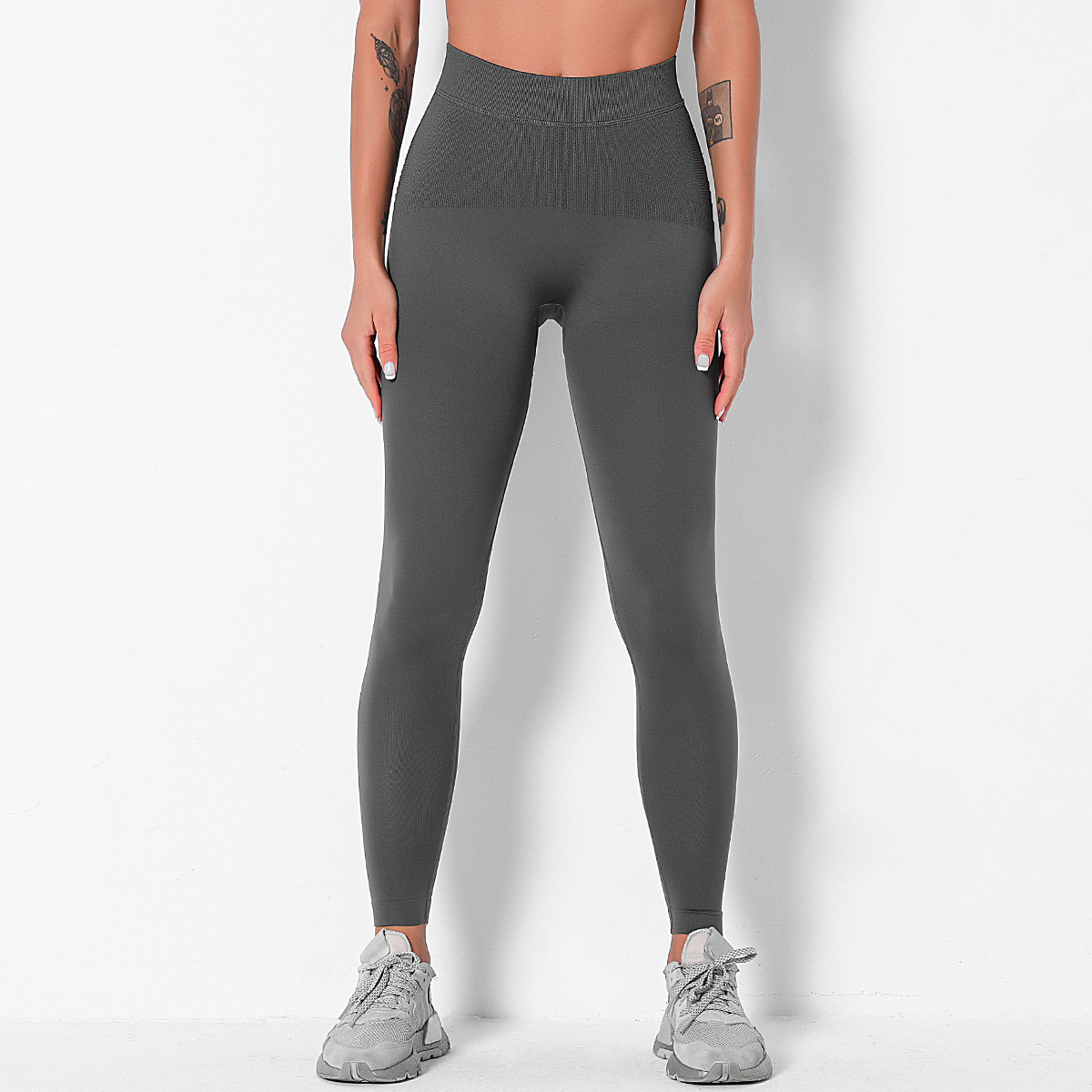 autumn winter high-waist hip-lifting elastic tight yoga seamless knitted fitness pants NSLX12859